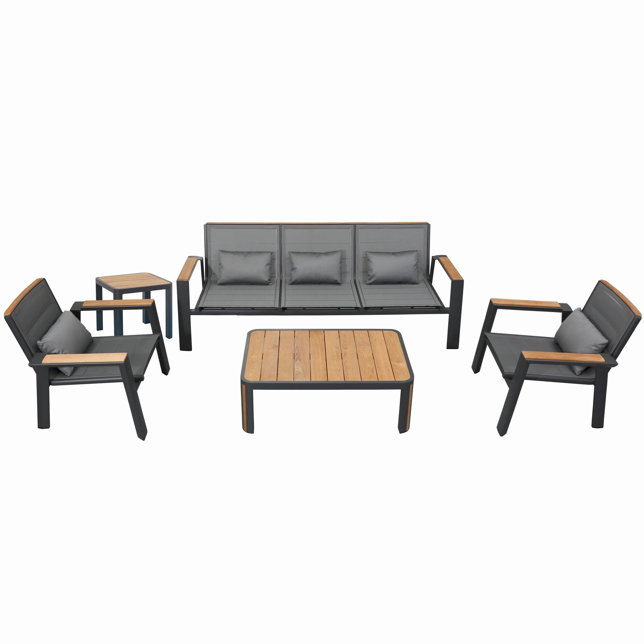 Patio Outdoor Sofa Waterproof Textilene Fabric Sofas Sets With Table