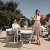 Luxury Aluminum Outdoor Furniture Rope Dining Table And Chairs Set