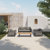 Luxury Modern Patio Furniture Metal Rope Garden Outdoor Sofa Set