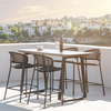 Terrace Aluminium Luxury Outdoor Bar Stool Sets Table And Chair