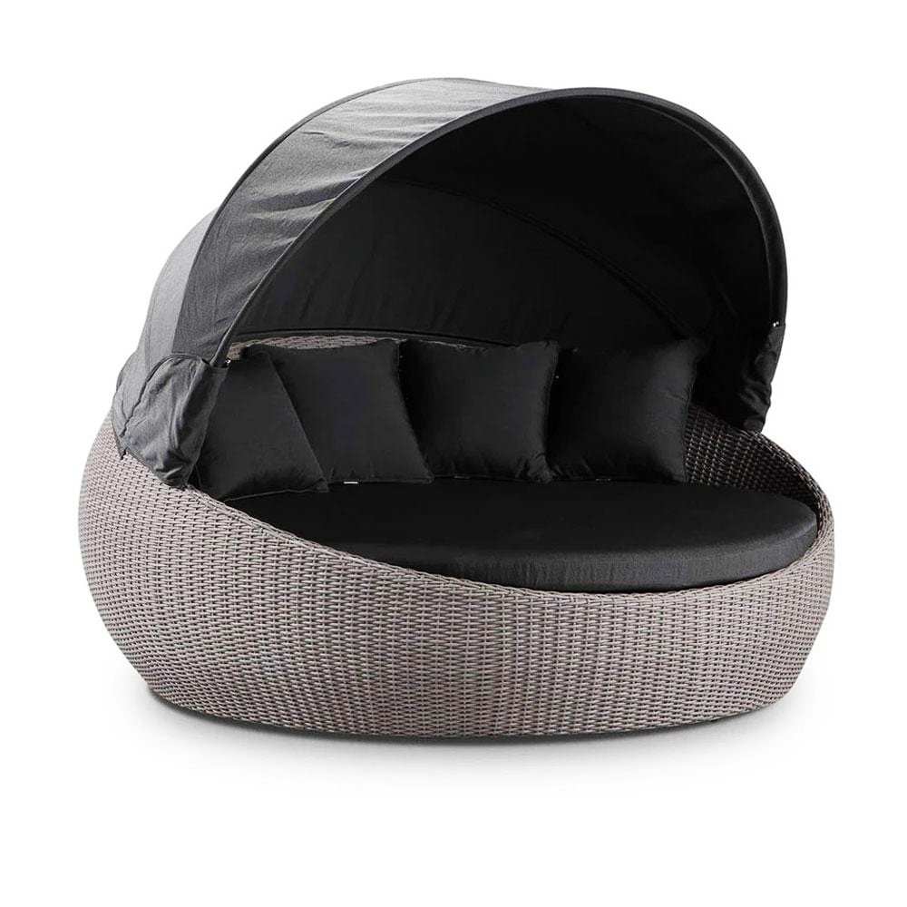 Outdoor Villa Daybed Leisure Wicker Rattan Sun Bed 