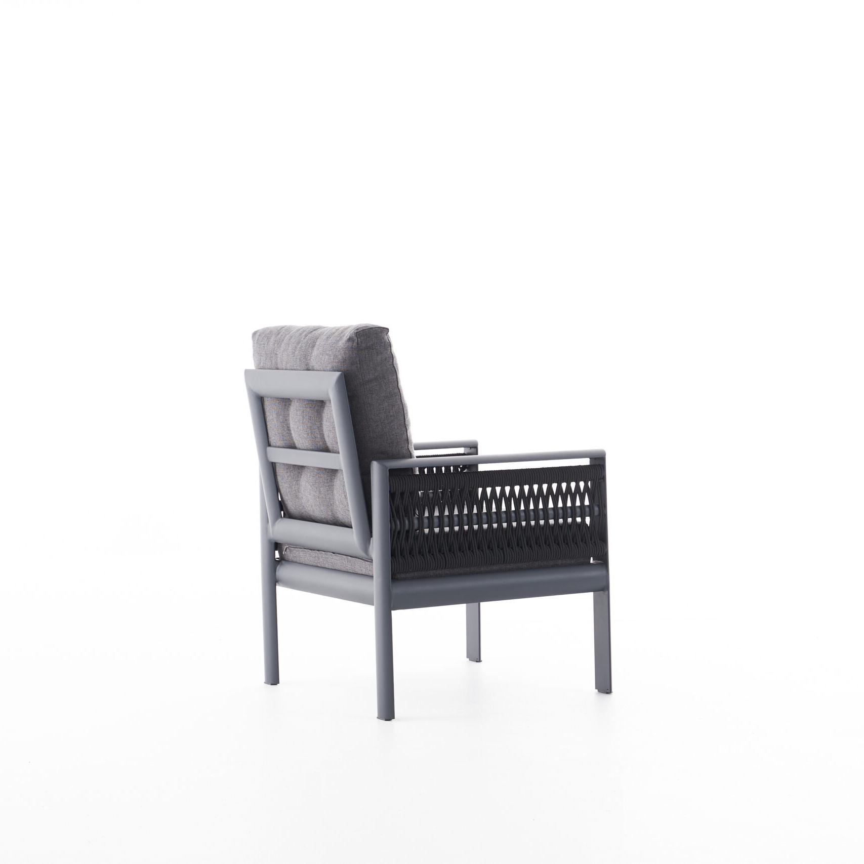 Simple Classical Style Outdoor Furniture Black Garden Sofa Sets