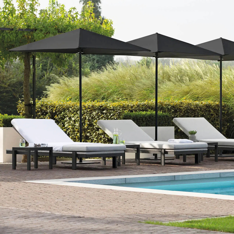 Commercial Outdoor Patio Furniture Rope Woven Beach Sun Lounger for Hotel