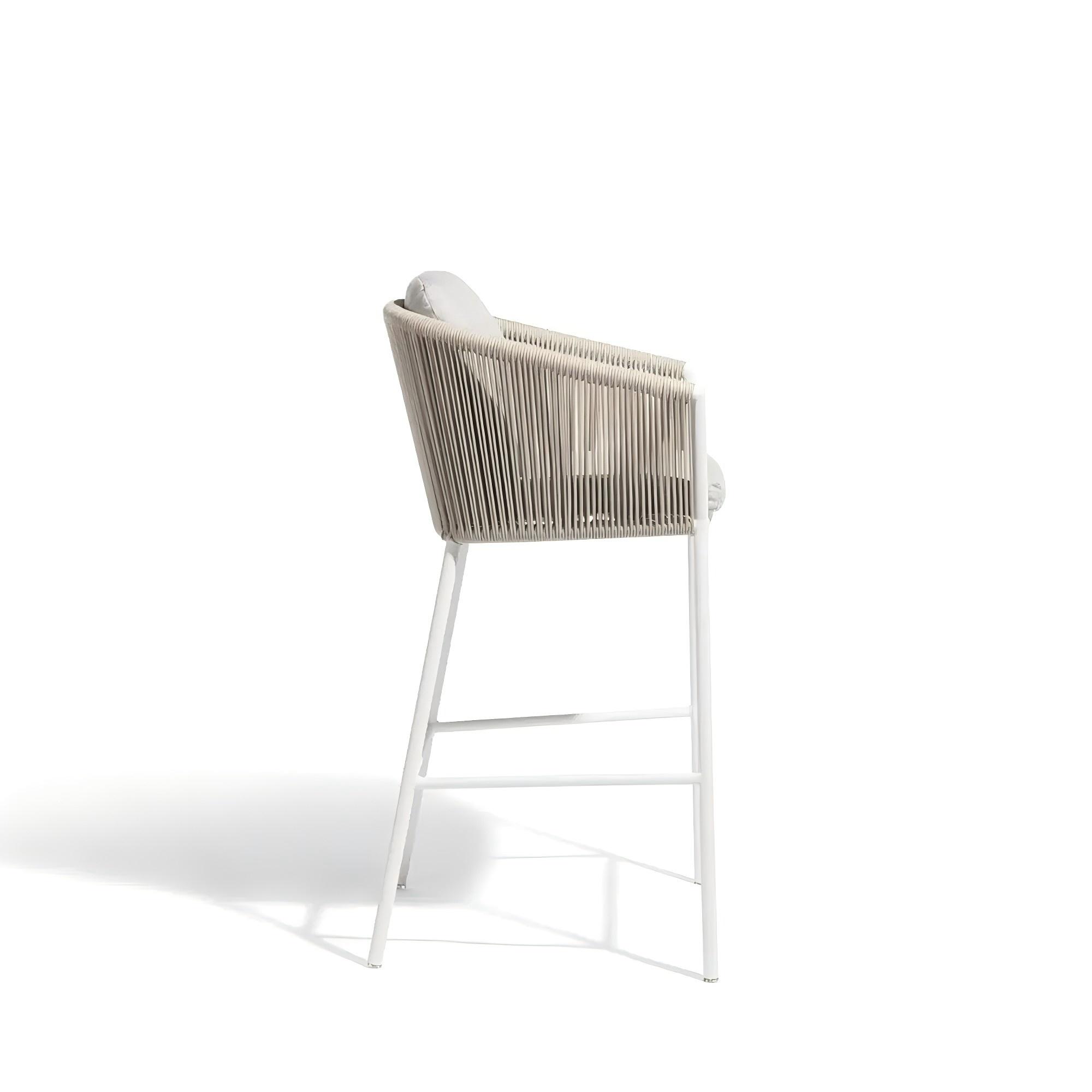 Luxury Outdoor Garden Bar Chairs Aluminum Bar Stools