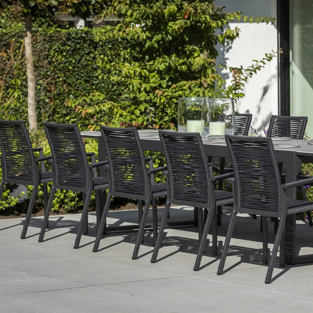 Luxury Garden Aluminum Dinning Rope Chair