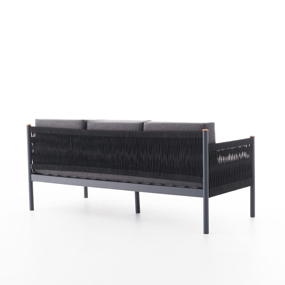 Outdoor Sofa Set Rope Waterproof Comfort Patio Furniture Garden Sofa
