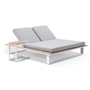 Elegant Design Garden Teak Wood Patio Beach Single Sun Lounger