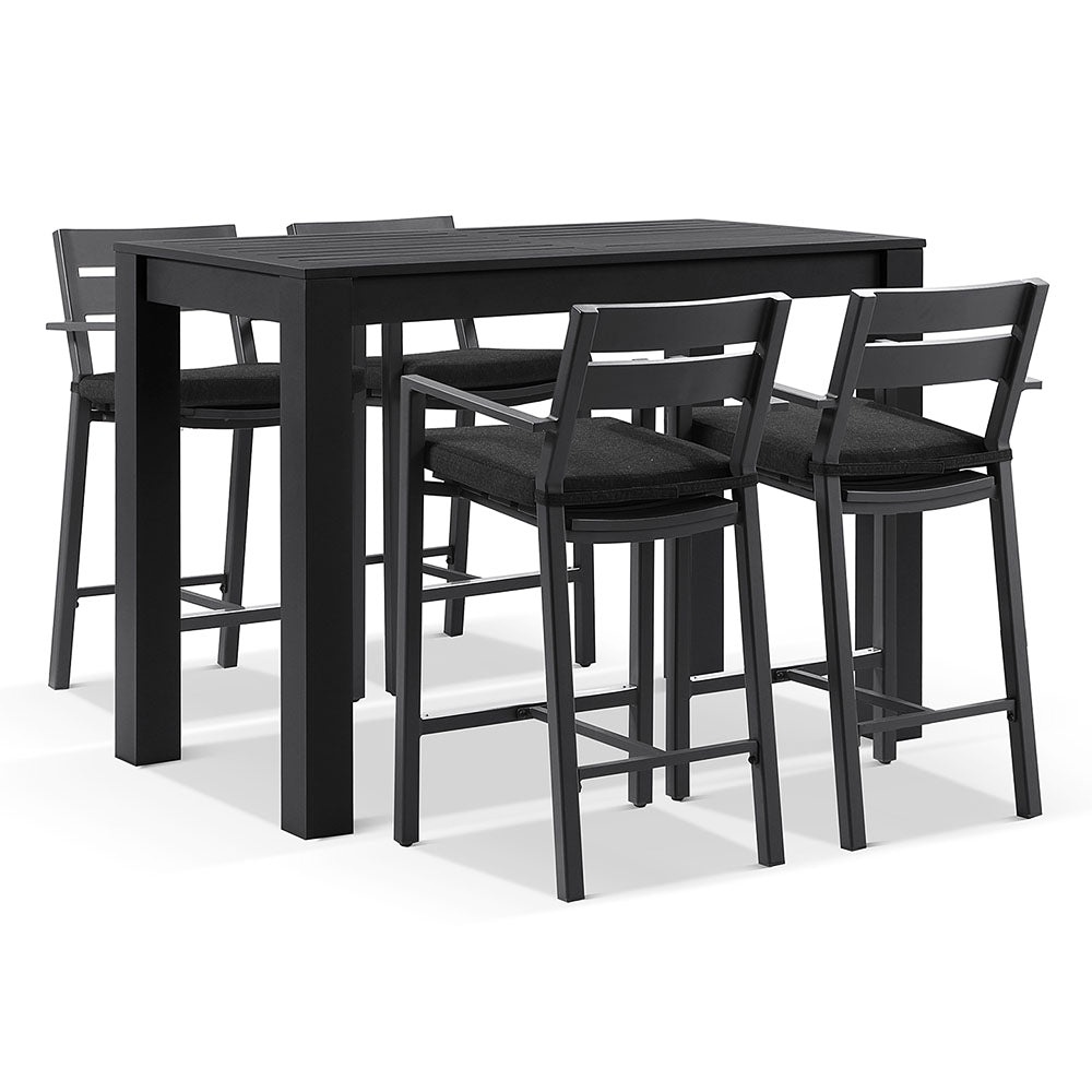 High Backrest Hotel Home Bars Outdoor Bar Table And Stools