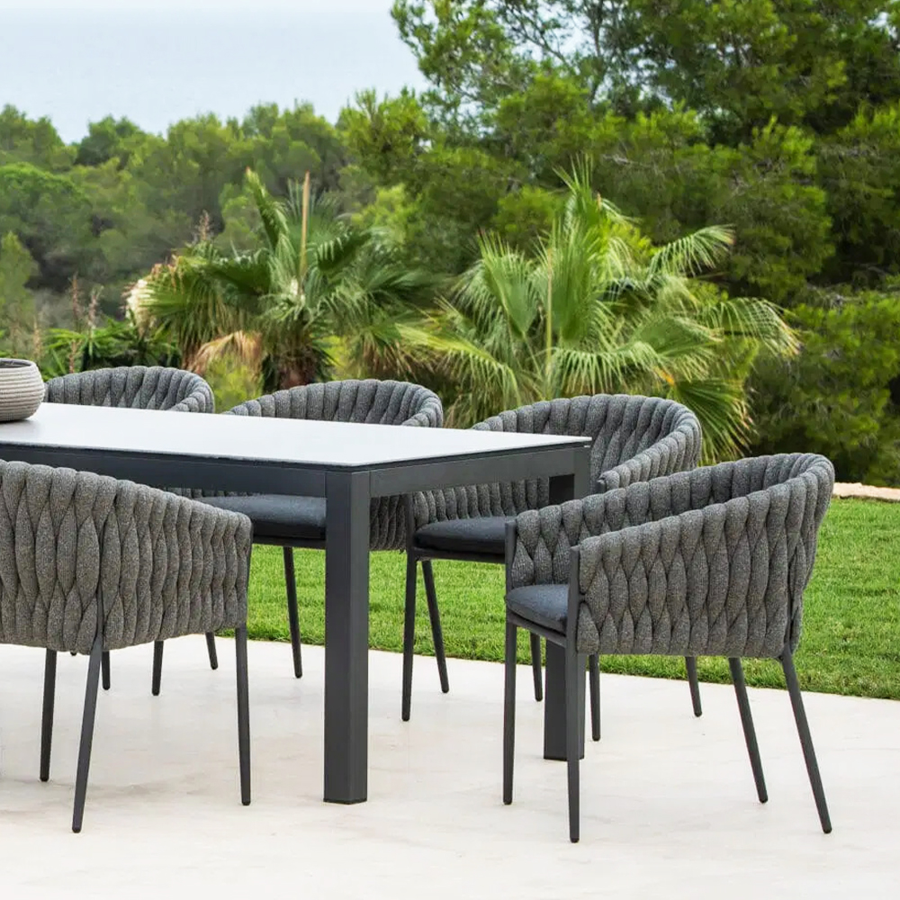 Elegant Outdoor Patio Furniture Rope Garden Dining Chair