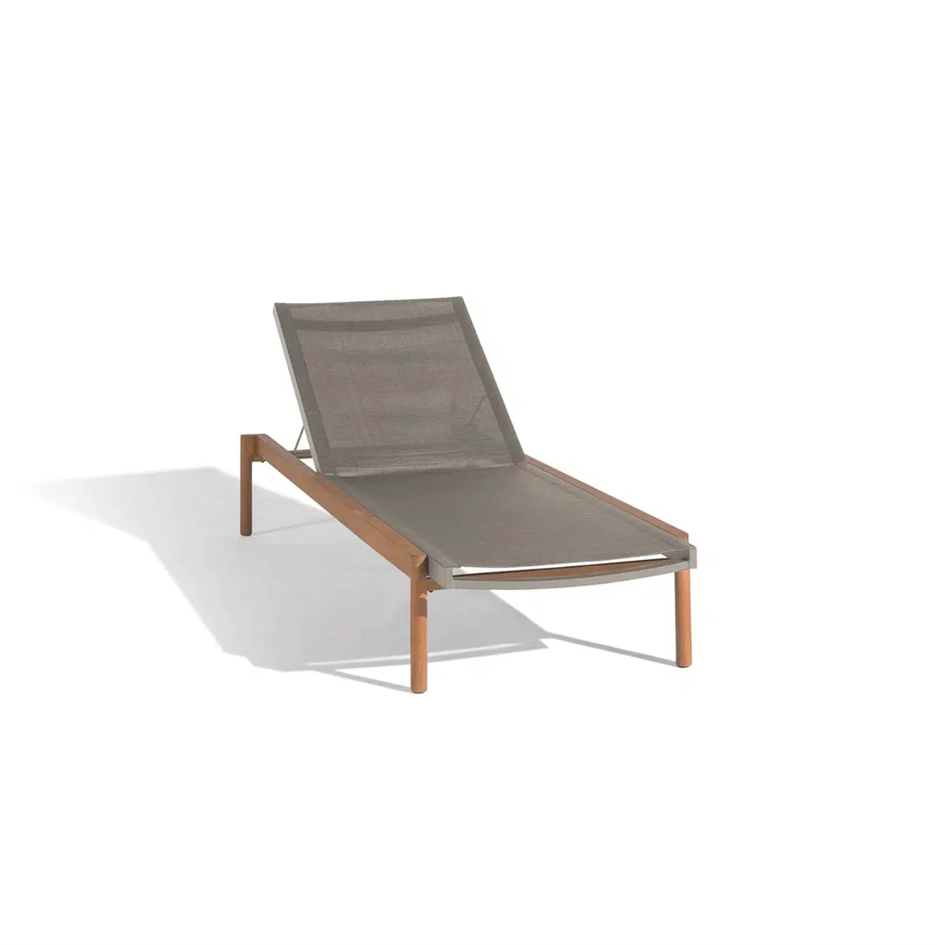 High Quality Patio Furniture Sunbed Teak Wood Sun Lounger with Cushion