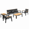 Patio Outdoor Sofa Waterproof Textilene Fabric Sofas Sets With Table