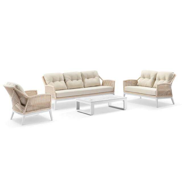 New Modern Outdoor Garden Rope Woven Lounge Sofa 
