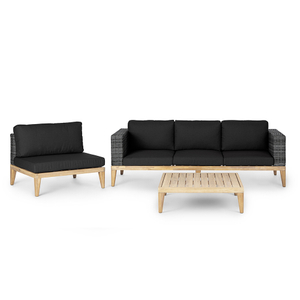 Durable Outdoor Aluminum Furniture Sectional Rope Weaving Garden Sofa Set
