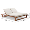 Elegant Design Teak Wood Beach Swimming Pool Sun Lounger