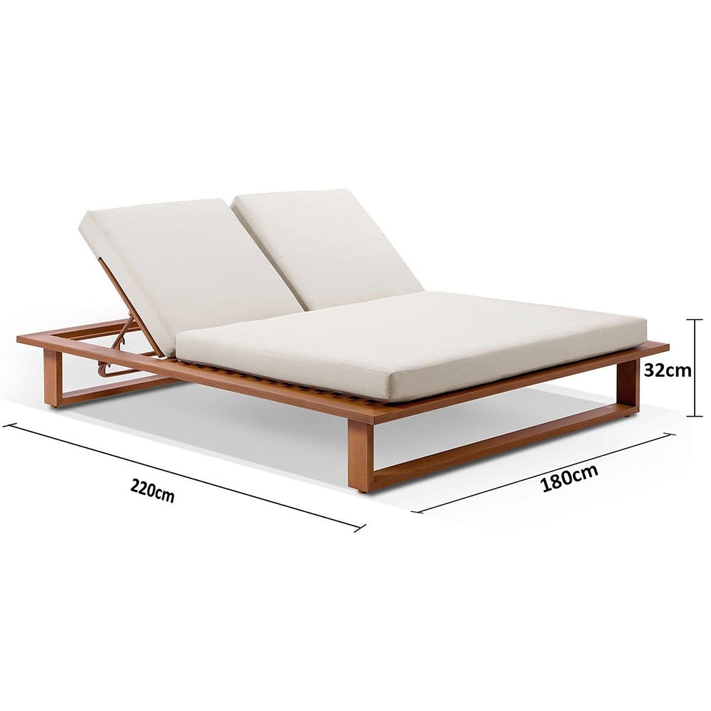 Elegant Design Teak Wood Beach Swimming Pool Sun Lounger