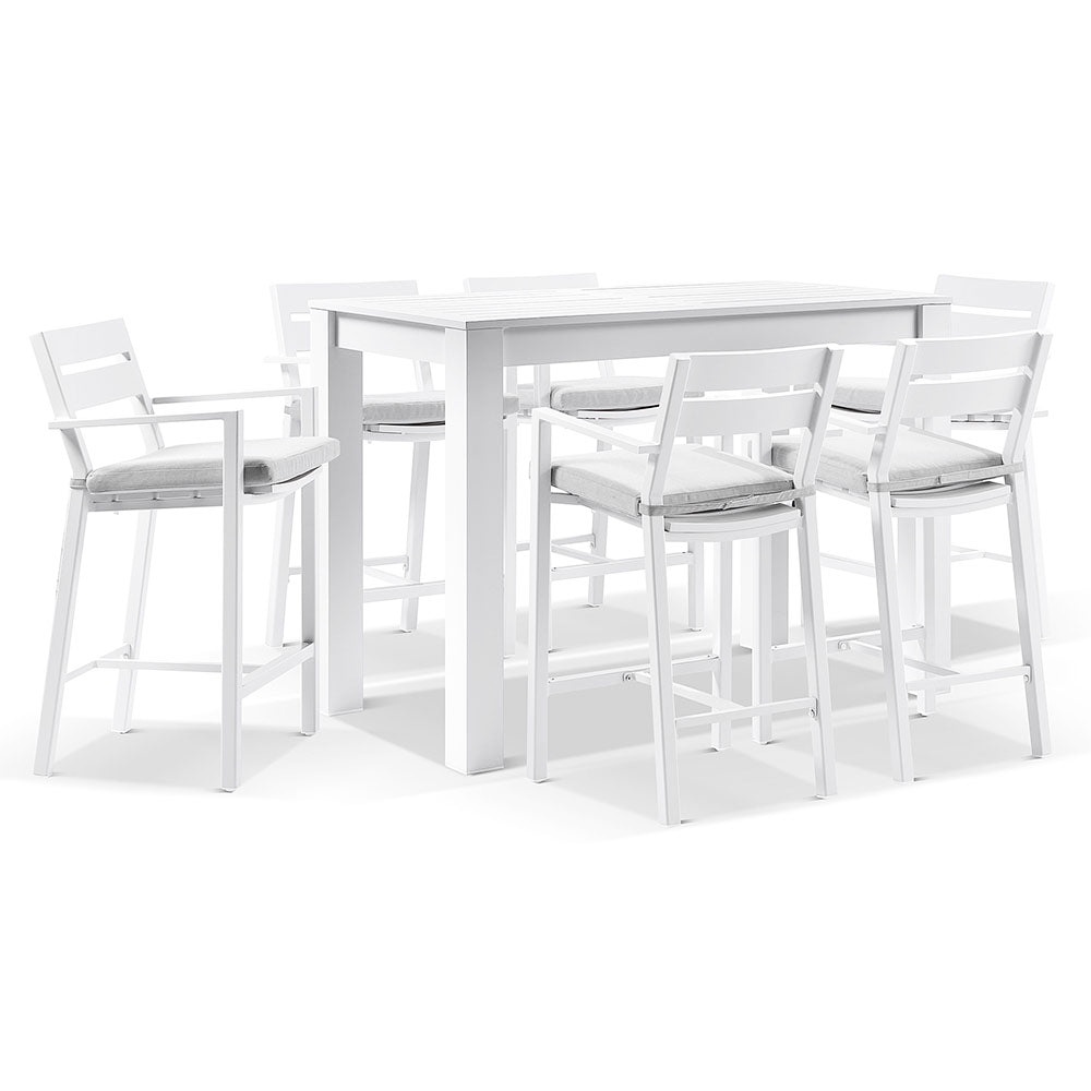 High Backrest Hotel Home Bars Outdoor Bar Table And Stools