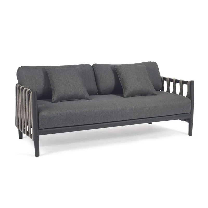 Plantation Outdoor Garden Wicker Rattan Lounge Sofa Set with Coffee Table