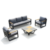 Hotel Villa Patio L Shape Sofa Lounge Leisure Customized Wooden Modular Sofa Sets