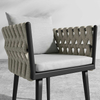 Luxury Aluminum Outdoor Furniture Rope Dining Table And Chairs Set