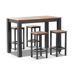 Modern Outdoor Garden Cafe Furniture High Bar Table And Stools
