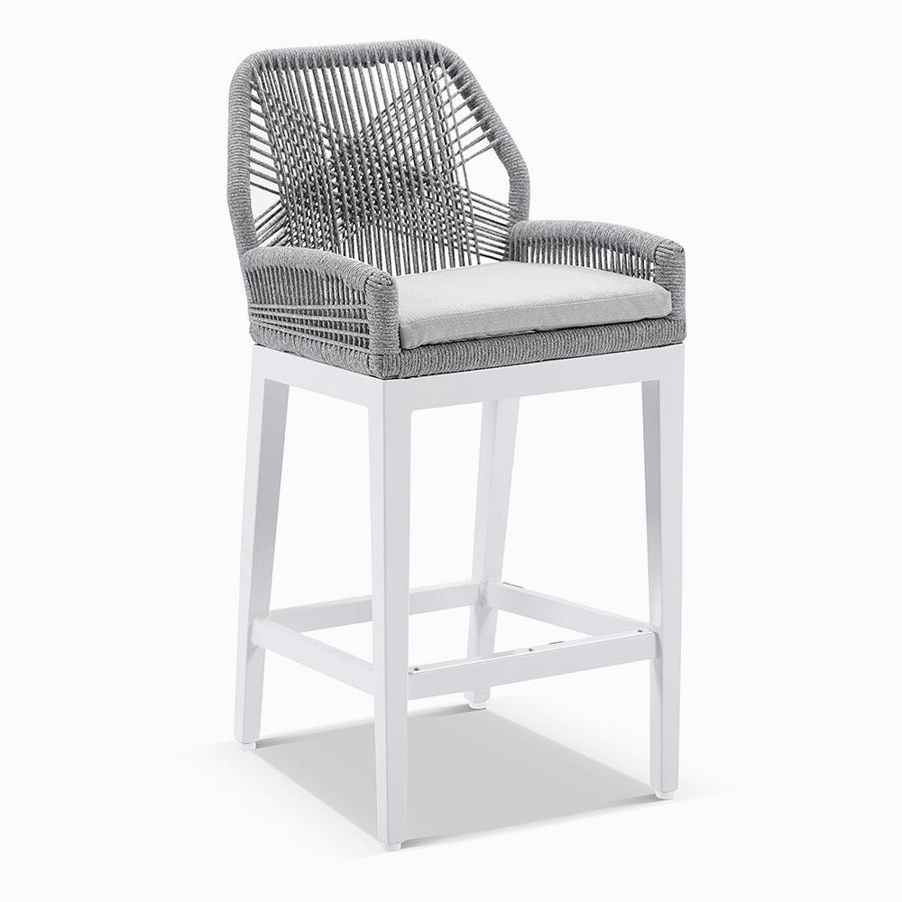 Garden Outdoor Furniture Aluminum Tables And High Bar Chairs For Cafe 