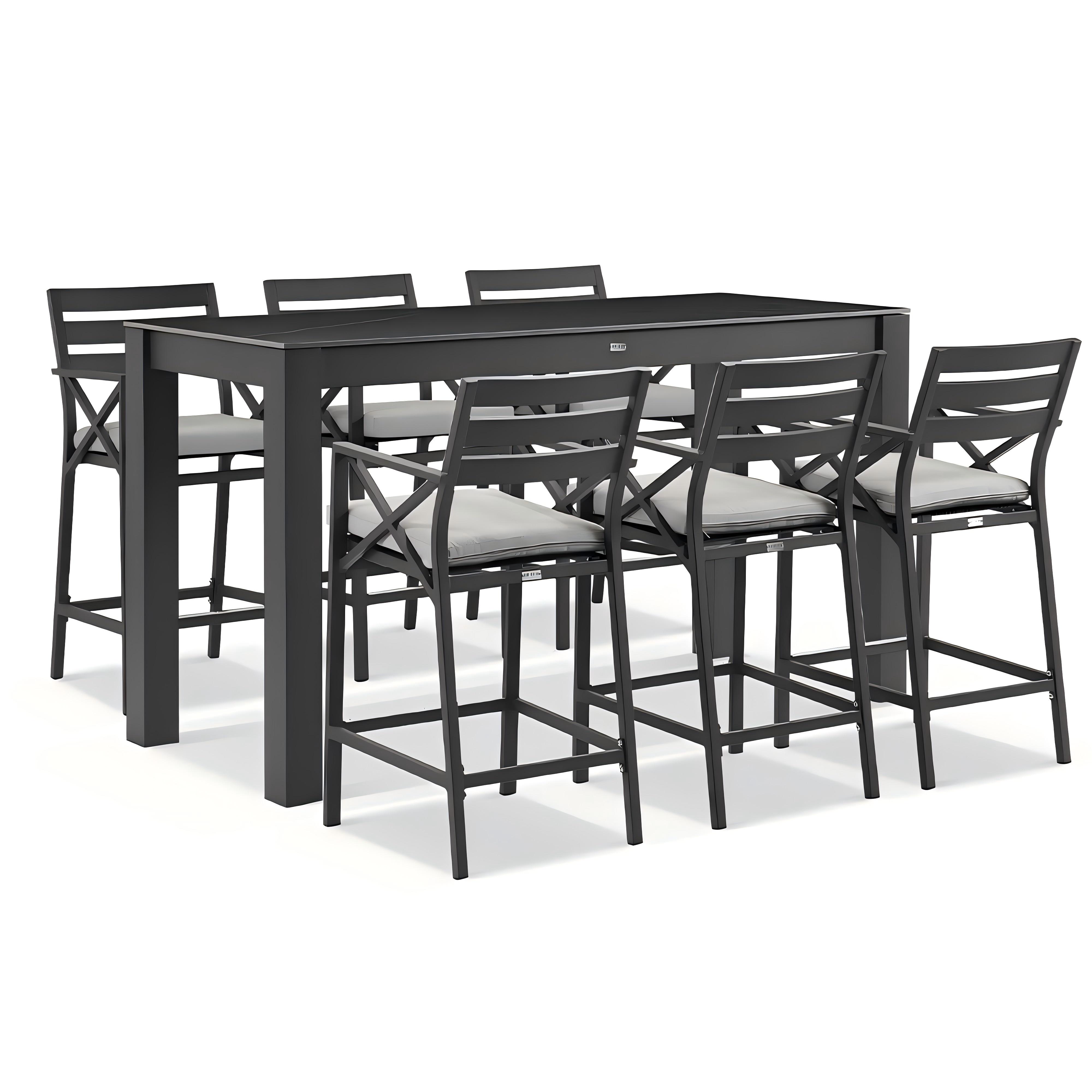 Simple Style Outdoor High Bar Table And Stools For Bar
