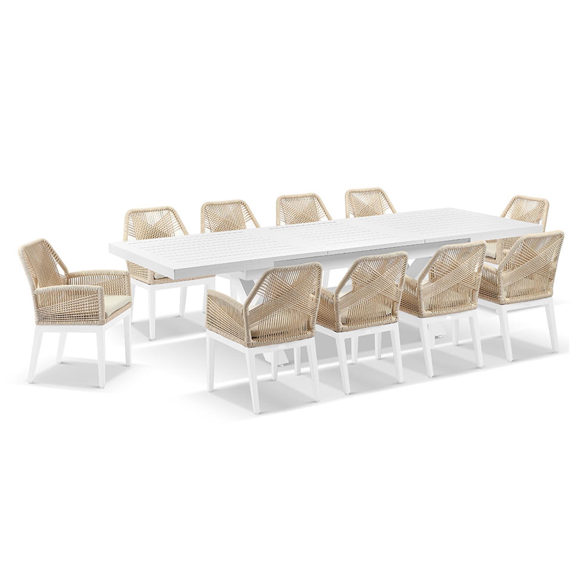 Synthetic Outdoor Furniture Rope Dining Table Set