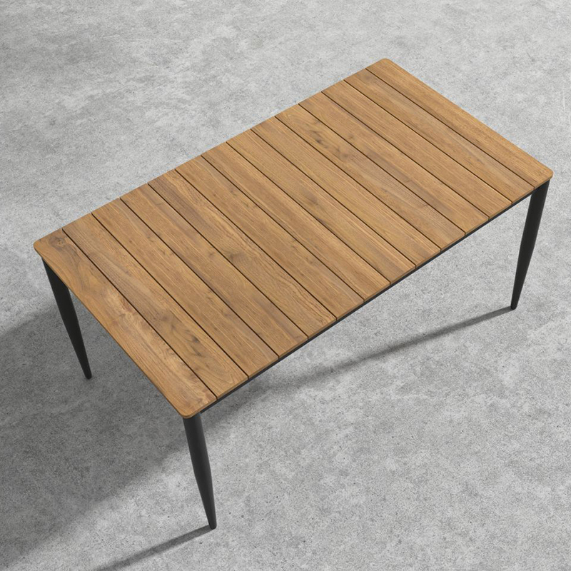 Modern Patio Outdoor Furniture Rope Woven Aluminum Dining Table And Chairs 
