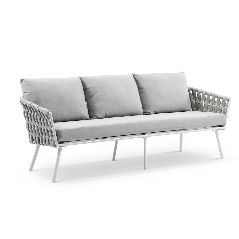 Hot Sale Outdoor 3+2+1 Rope Lounge sofa with Coffee Table Set 