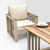 Outdoor Furniture Hotel Courtyard Aluminum Wood Sofas Leisure Comfortable Sofa Set