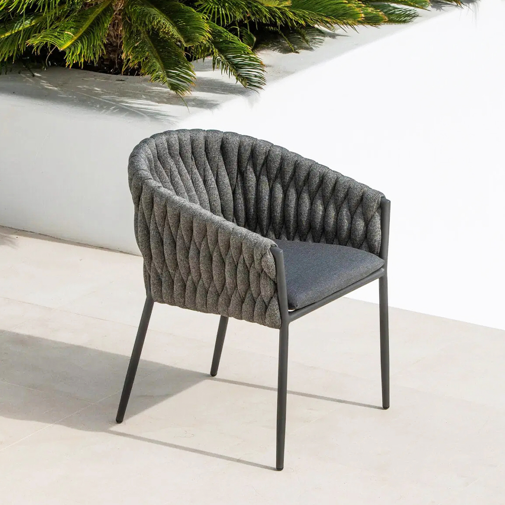 Elegant Outdoor Patio Furniture Rope Garden Dining Chair