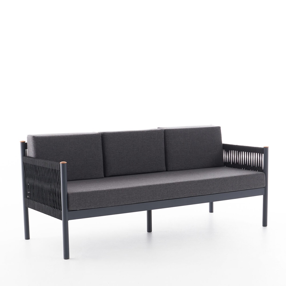 Outdoor Sofa Set Rope Waterproof Comfort Patio Furniture Garden Sofa