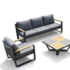 Hotel Villa Patio L Shape Sofa Lounge Leisure Customized Wooden Modular Sofa Sets