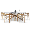 Popular Restaurant Dinning Table Set with Rope Weaving