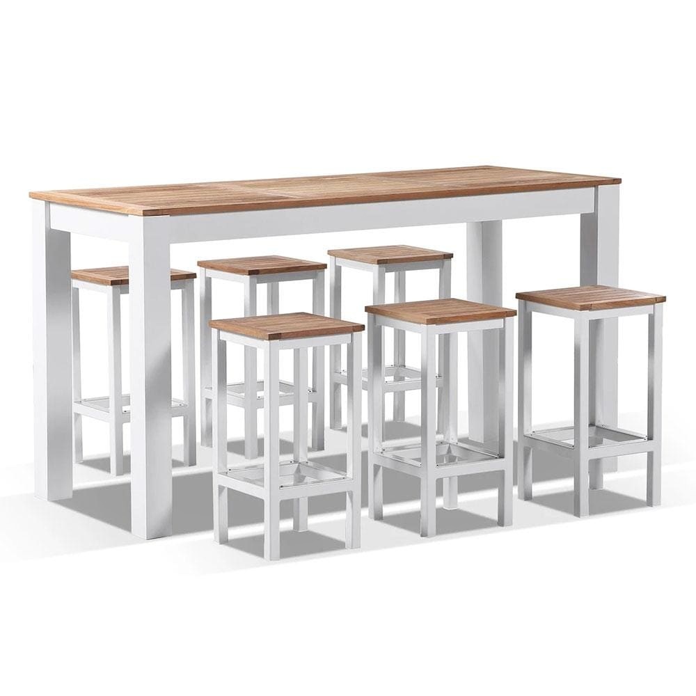 Modern Outdoor Garden Cafe Furniture High Bar Table And Stools