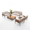 Patio Rattan Furniture Set Fabric Cushion Outdoor Wicker Chair Sofa