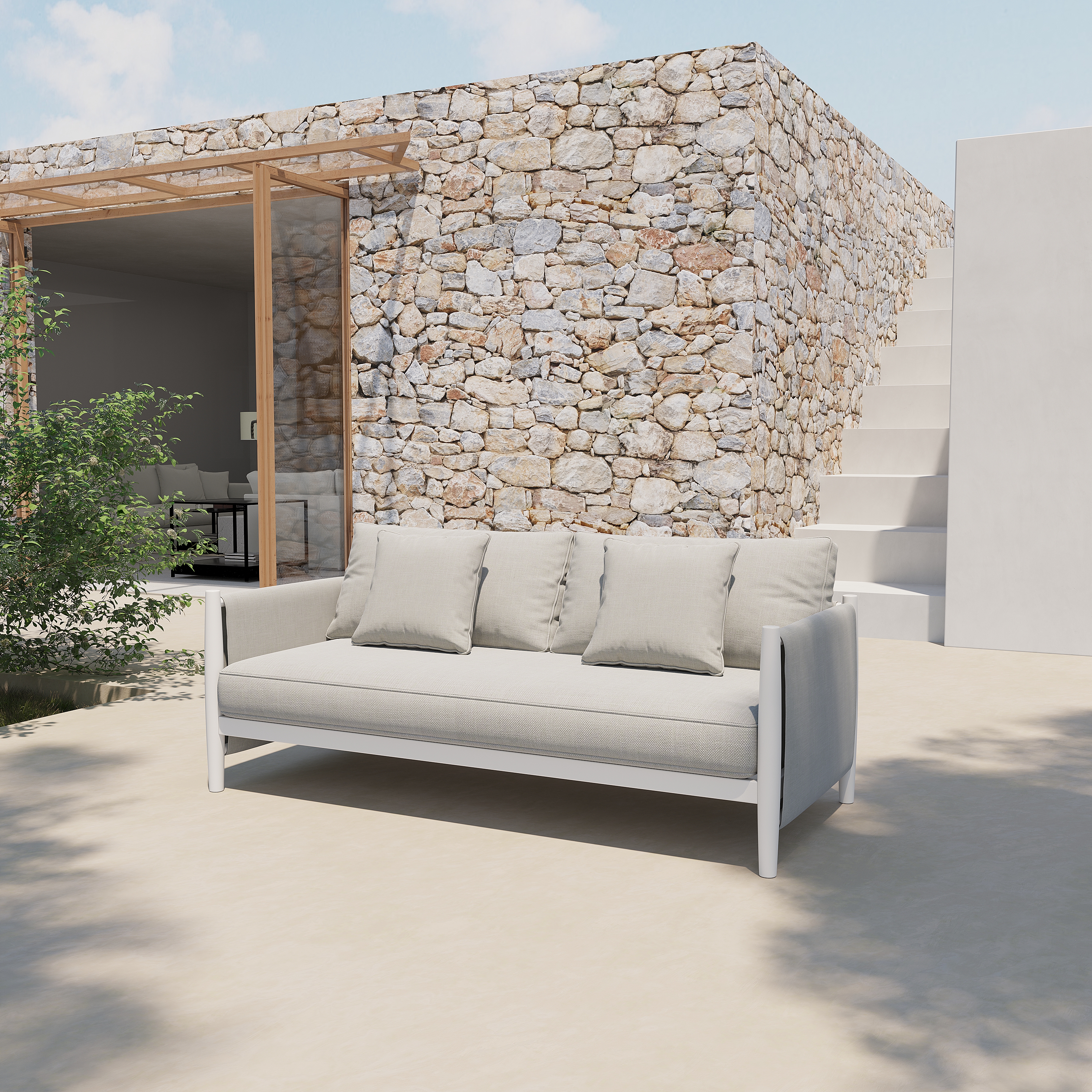 Patio Aluminum Sofa Set Outdoor Lounge Sofas Set