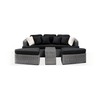 Outdoor Combination Daybed Leisure Wicker Rattan Sun Bed 