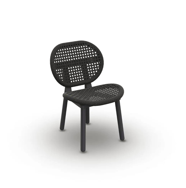 Synthetic Aluminum Outdoor Furniture Dining Rope Chairs