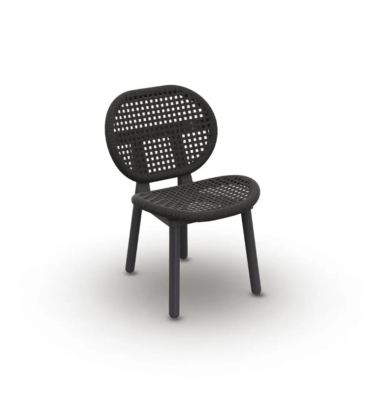 Synthetic Aluminum Outdoor Furniture Dining Rope Chairs
