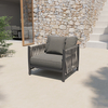 Luxury Modern Patio Furniture Metal Rope Garden Outdoor Sofa Set