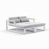 Aluminum Outdoor Furniture Patio Lounger Sunbed Double Chaise Lounge
