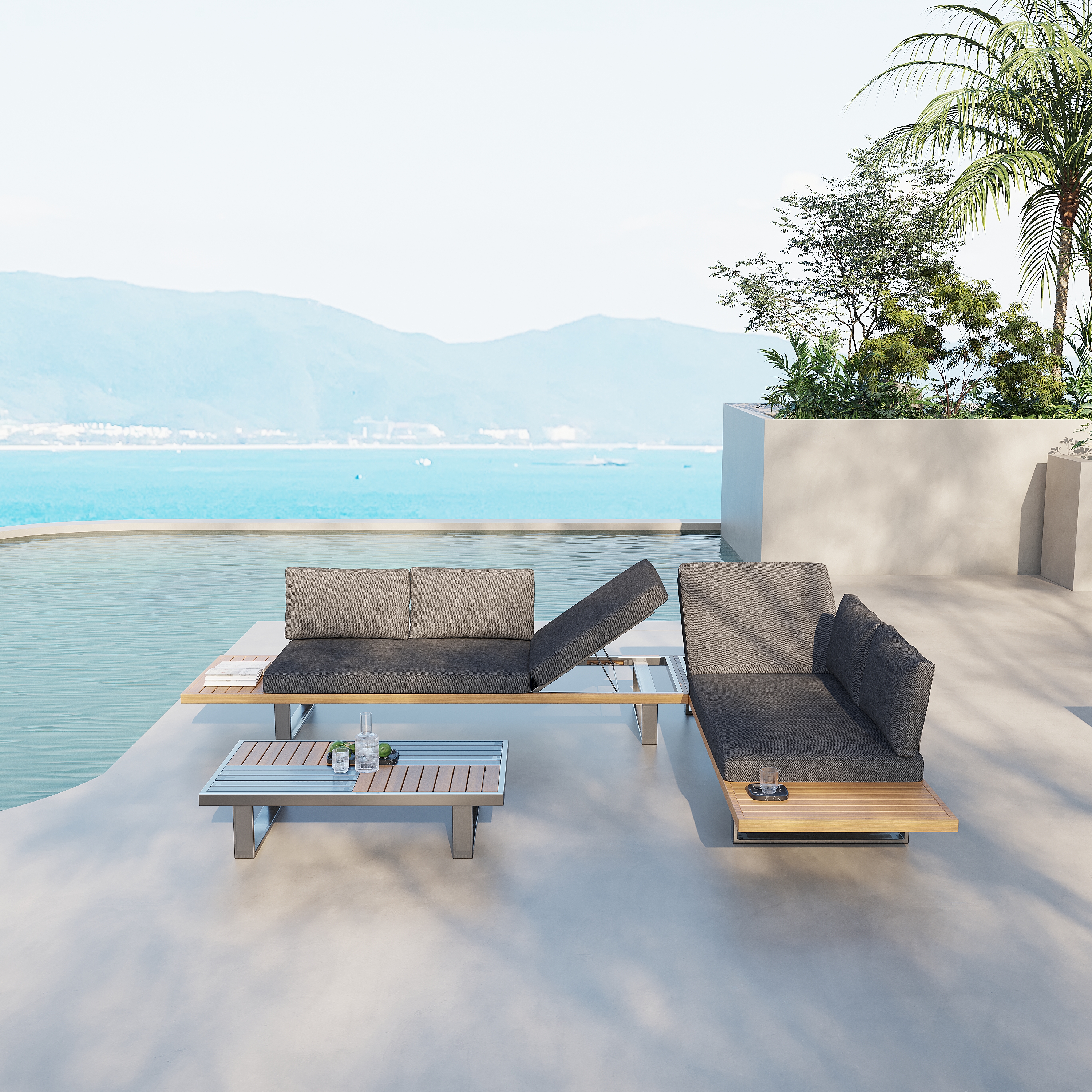 Outdoor Sofa Combination Patio Garden Lounge Sofas Set