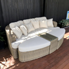 Outdoor Combination Daybed Leisure Wicker Rattan Sun Bed 