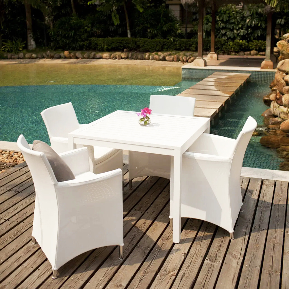 Elegant Outdoor Patio Furniture Restaurant Dining Table And Chair Set