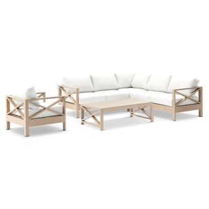 Modern Lounge Sectional Patio Outdoor Furniture Aluminum Garden Sofa Set