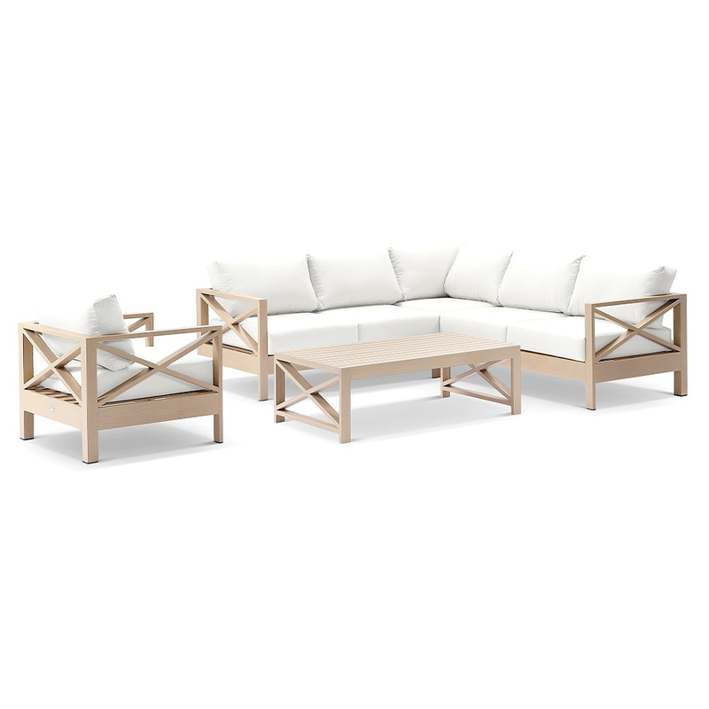 Modern Lounge Sectional Patio Outdoor Furniture Aluminum Garden Sofa Set