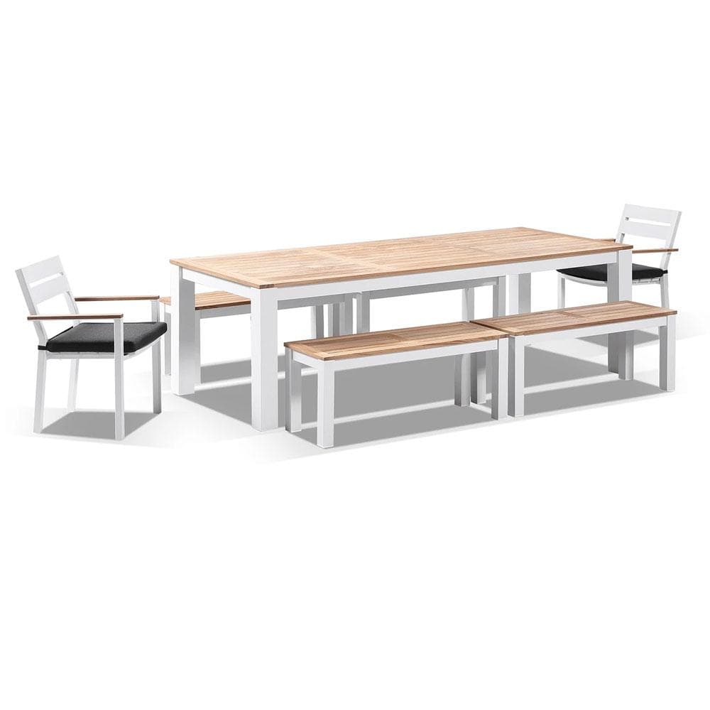 Popular Restaurant Patio Outdoor Furniture Aluminum Garden Table Set