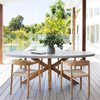 Popular Restaurant Dinning Table Set with Rope Weaving