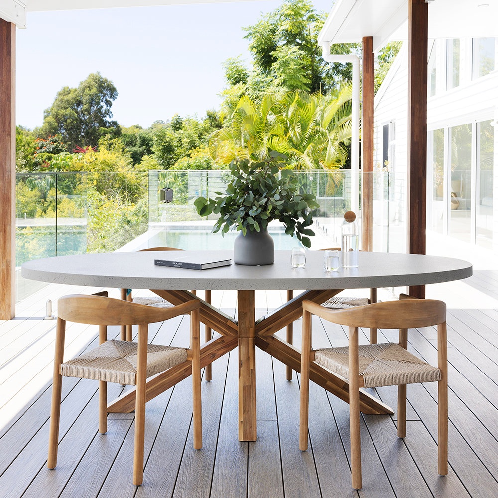 Popular Restaurant Dinning Table Set with Rope Weaving